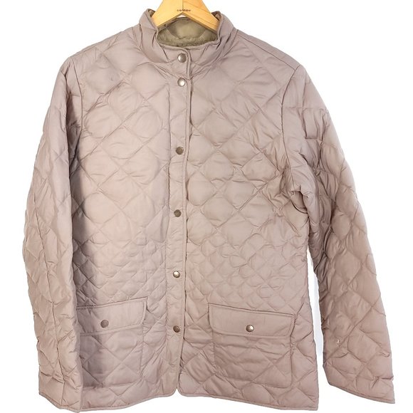 Eddie Bauer Coat Jacket Women's LT Light Purple Goose Down Snap Zip Front Retro - Picture 1 of 14